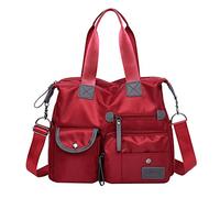 Bolso bandolera de nailon para mujer, bolso de hombro para coche, soporte para bolso de mano entre asientos, Red, Talla única