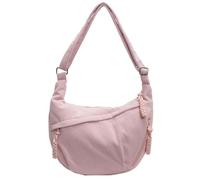 Bolso bandolera de pana con media luna para mujer, con correa ajustable, con múltiples bolsillos, casual, para uso diario, viajes y trabajo, Pink, 400.00x300.00x30.00mm/15.75x11.81x1.18inch
