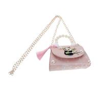 Bolso Bandolera de Panda para Niñas Rosa, Estilo Chino | Perlas Delicadas, Ligero y Cómodo, con Asa y Correa para Llevar en Salidas y Viajes