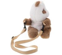 Bolso Bandolera de Peluche Animal Panda, Ligero y Suave | Relleno de Algodón Pp y Tela, Diseño Kawaii Esponjoso, Obsequio Infantil