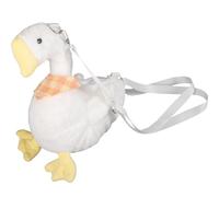 Bolso Bandolera de Peluche Pato Blanco Ajustable para Mujer | Felpa y Nylon, Diseño Ligero y Suave, Uso Exterior, Estilo Kawaii Forma de Dibujo
