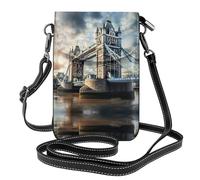 Bolso bandolera de piel elegante con paisaje marino irlandés al atardecer, bolso de teléfono espacioso para mujer, bolso para teléfono móvil, Puente Histórico De La Antigua Torre De Londres1, Talla