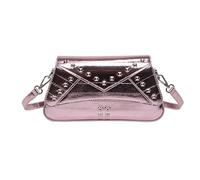 Bolso bandolera de piel sintética para mujer, estilo coreano, elegante, con tachuelas, para compras, estilo coreano, bolso cruzado de moda con tachuelas, d, One Size