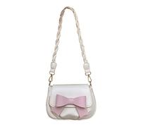 Bolso bandolera de piel sintética suave con lazo para mujer, simple y fruncido, a juego, nube, con lazo, de piel sintética, a juego, con nube, pequeña nube