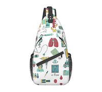 Bolso Bandolera de Planta Tropical Verde, Mochila de Hombro, Paquete de Pecho, Mochila Cruzada Informal para Mujeres, Hombres, Viajes de Senderismo