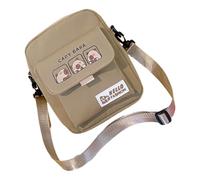 Bolso bandolera de poliéster con diseño de animales, de moda, con detalles artísticos, estilo casual, para mujer, ligero, capybara, Khaki, One Size