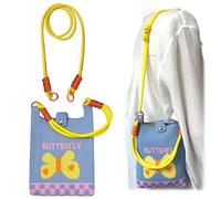 Bolso bandolera de punto para mujer, pequeño bolsillo para colgar en el hombro, desmontable para bolso bandolera, bolso cruzado para niñas para compras, citas, paseos (azul-2)