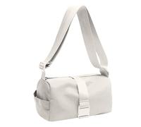 Bolso bandolera de tela, moderno bolso de gimnasio de alta sensibilidad, horizontal, informal, monocolor, para mujer, mochilas geniales para adolescentes y niñas (blanco, talla única)