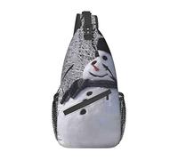 Bolso Bandolera de tulipán Rojo con árbol Blanco y muñecos de Nieve, Mochila de Hombro, Paquete de Pecho, Mochila Cruzada Informal para Hombres y Mujeres, Viajes de Senderismo
