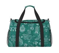 Bolso bandolera de viaje con diseño de delfines, flores, estrellas de mar, coral, conchas marinas, para mujer y hombre, bolso de trabajo, bolso de mano para uso diario
