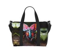 Bolso bandolera de viaje con estampado de insectos extraños, cómodo, ligero e impermeable, adecuado para viajes y uso diario.