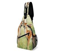 Bolso bandolera de viaje de moda con diseño de ciervos de cola blanca, pequeño bolso bandolera para mujer y hombre.
