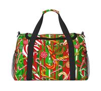 Bolso bandolera de viaje para mujer y hombre, con texto en inglés "Merry Christmas"