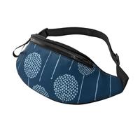 Bolso Bandolera Deportivo de Ocio para Correr, Informal, Manos Libres, riñonera para Hombre y Mujer, Color Azul Diente de león.