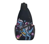 Bolso Bandolera Dinosaurio Planeta Astronauta Espacio Senderismo Mochila Bandolera Hombro Mochila Viaje Pecho Paquete para Hombres Mujeres