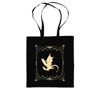 Bolso bandolera dragón: bolsa de tela, bolsa de yute con impresión a todo color. Hecho de 100% algodón con tirantes largos. Accesorio para los fanáticos del arte colorido. Bolsa reutilizable