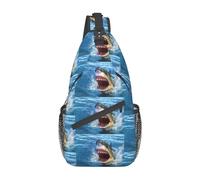 Bolso Bandolera El Tiburón Abre Bien La Boca Y Se Prepara Para Atacar Práctica Mochila Portátil Bolsa De Hombro Para Ciclismo Acampar Esquí