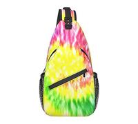 Bolso Bandolera Espiral Tie Dye Colorido Remolino Orgullo Senderismo Mochila Crossbody Hombro Mochila Viaje Cofre Paquete para Hombres Mujeres