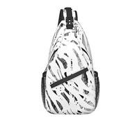 Bolso Bandolera Estampado de Cebra a Rayas Brillante Abstracto Senderismo Mochila Bandolera Hombro Mochila de Viaje Paquete de Pecho para Hombres y Mujeres