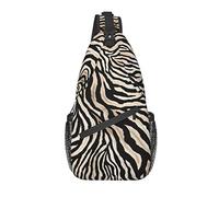 Bolso Bandolera Estampado de Cebra Rayas Arte Abstracto Senderismo Mochila Crossbody Hombro Mochila Viaje Paquete de Pecho para Hombres Mujeres