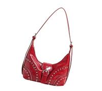Bolso bandolera estilo coreano para mujer, estilo coreano, bolso cruzado elegante para llevar al hombro, con tachuelas, axilas, hombros de moda, estilo coreano, bolas de masa hervida con tachuelas