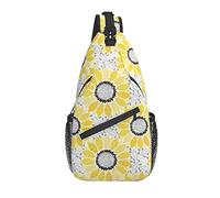 Bolso Bandolera Flor Amarilla Girasol Floral Senderismo Mochila Crossbody Hombro Mochila de Viaje Paquete de Pecho para Hombres Mujeres