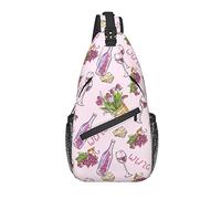 Bolso Bandolera Flor de tulipán Vino Tinto Púrpura Senderismo Mochila Crossbody Hombro Mochila de Viaje Paquete de Pecho para Hombres Mujeres