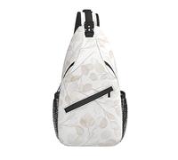 Bolso Bandolera Floral Acuarela Boho Blanco Senderismo Mochila Crossbody Hombro Mochila Viaje Cofre Pack para Hombres Mujeres