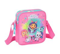 Safta GABBY'S DOLLHOUSE CONFETTI - Bandolera Pequeña, Bandolera Infantil, Bolso Niño, Ideal para Niños de 5 a 14 Años, Cómoda y Versátil, Calidad y Resistencia, 16x4x18 cm