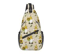 Bolso Bandolera Girasol Abeja Gnomos Granja Senderismo Mochila Crossbody Hombro Mochila Viaje Cofre Paquete para Hombres Mujeres