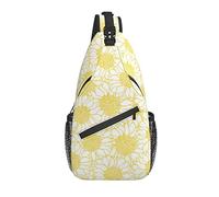 Bolso Bandolera Girasol Amarillo Verano Floral Brillante Senderismo Mochila Crossbody Hombro Mochila Viaje Cofre Pack para Hombres Mujeres