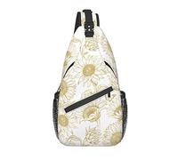 Bolso Bandolera Girasol Floral Verano Primavera Pastel Senderismo Mochila Crossbody Hombro Mochila Viaje Cofre Pack para Hombres Mujeres