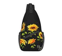 Bolso Bandolera Girasol Verano Flor Brillante Senderismo Mochila Bandolera Hombro Mochila Viaje Pecho Paquete para Hombres Mujeres