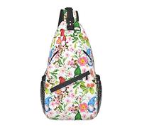 Bolso Bandolera Gnomos Flor Hoja Primavera Senderismo Mochila Crossbody Hombro Mochila Viaje Cofre Paquete para Hombres Mujeres