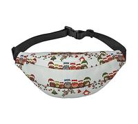 Bolso bandolera grande para hombre y mujer, bolsa de cintura deportiva para perros, Lindos búhos de Navidad en rama, Talla única, Mochila casual