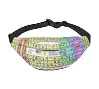 Bolso bandolera grande para hombre y mujer, bolsa de cintura deportiva para perros, Tabla periódica de elementos, Talla única, Mochila casual