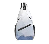 Bolso Bandolera Gris Tinta Blanca mármol Abstracto Senderismo Mochila Bandolera Hombro Mochila Viaje Pecho Paquete para Hombres Mujeres