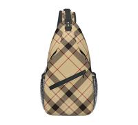 Bolso Bandolera Informal para Hombre, de Franela a Cuadros Negros, Rojos, Beige y Blancos, portátil y de Gran Capacidad.
