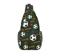 Bolso Bandolera Juega Para Ganar Estrellas De Fútbol Barra Vertical Roja Y Verde Antirrobo Mochila De Bandolera Impermeable Bolsa De Hombro Para Acampar Ciclismo Trabajo