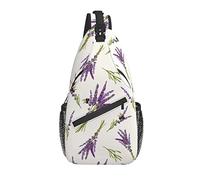 Bolso Bandolera Lavanda Flor Abeja Botanical Senderismo Mochila Crossbody Hombro Mochila Viaje Cofre Pack para Hombres Mujeres