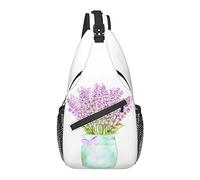 Bolso Bandolera Lavanda Florero Rústico Senderismo Mochila Crossbody Hombro Mochila Viaje Cofre Pack para Hombres Mujeres