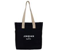 Bolso bandolera libro libro gran capacidad moda tte para mujeres moda casual comprador versátil carta impresión bolso casual bolsa bolsa, Negro