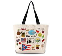 Bolso Bandolera Llévame A Ohio Reutilizables Bolso De Lona Impermeable Bolsa De Lona Para Trabajo Amigas Enfermería