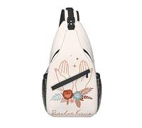 Bolso Bandolera Mano Flor Magia Arte Moderno Senderismo Mochila Bandolera Hombro Mochila Viaje Pecho Paquete para Hombres Mujeres