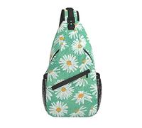 Bolso Bandolera Margarita Flor Acuarela Verano Primavera Senderismo Mochila Bandolera Hombro Mochila de Viaje Paquete de Pecho para Hombres y Mujeres