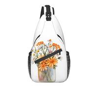 Bolso Bandolera Margarita Flor Rústica Primavera Senderismo Mochila Crossbody Hombro Mochila Viaje Cofre Pack para Hombres Mujeres