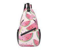 Bolso Bandolera, Mochila Bandolera con Estampado de Frutas Frescas de sandía para Mujeres y Hombres Casuales