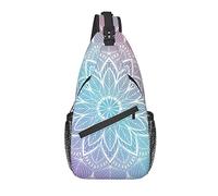 Bolso Bandolera, Mochila Bandolera con Estampado Floral de Mandala para Hombro Casual para Mujeres y Hombres