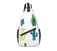 Bolso Bandolera, Mochila Cruzada con Estampado de Cactus del Desierto para Hombres y Mujeres Casuales