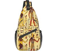 Bolso Bandolera, Mochila Cruzada con Estampado de Dioses egipcios para Hombres y Mujeres Casuales